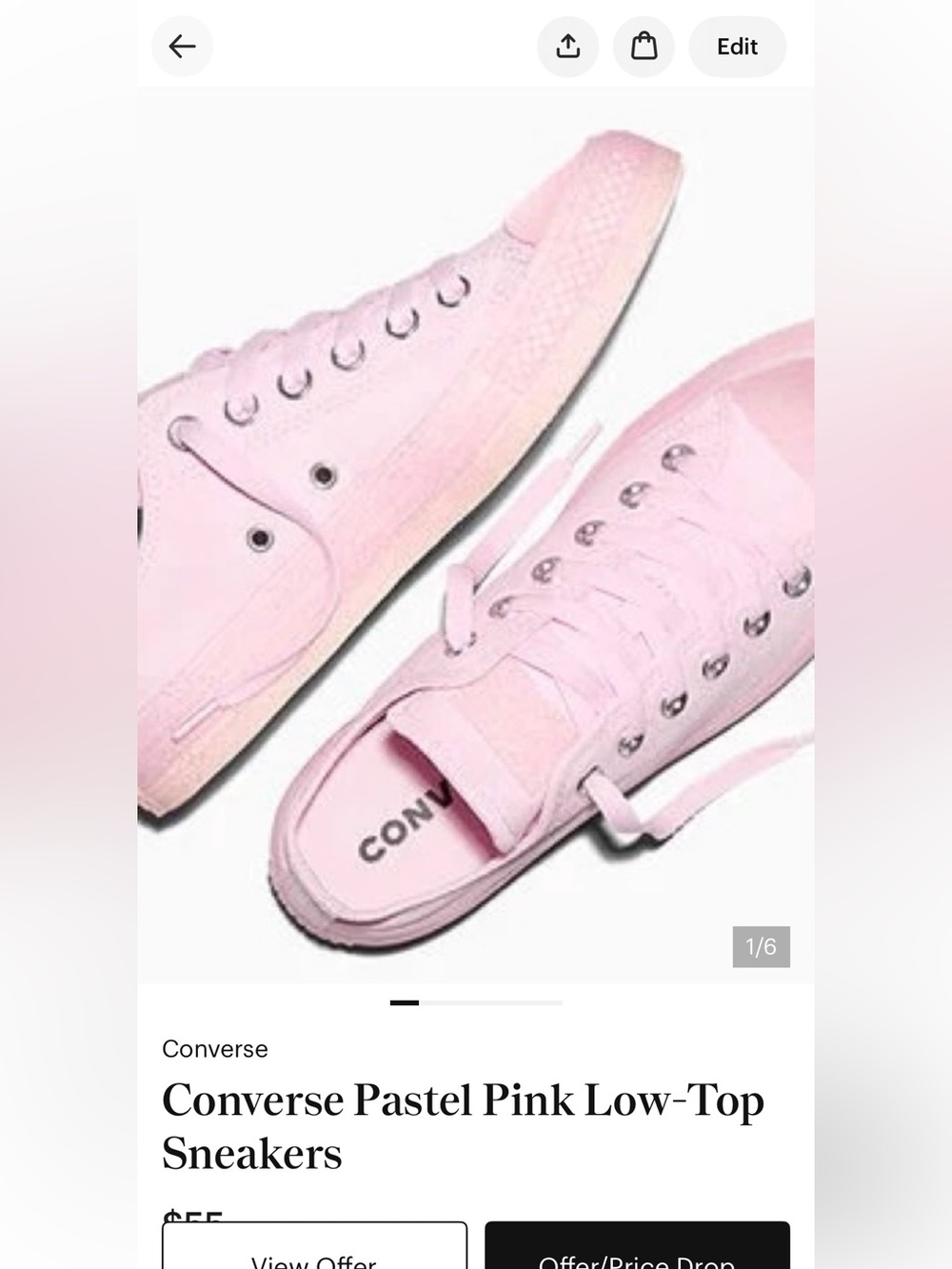 Converse Light Pink Low-Top Women's Sneakers